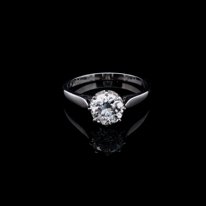 Platinum Old Cut 1.03ct  Diamond Solitaire Ring, Cut Circa 1890