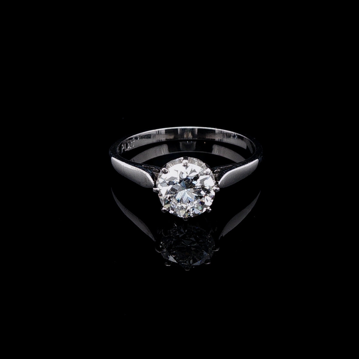 Platinum Old Cut 1.03ct  Diamond Solitaire Ring, Cut Circa 1890