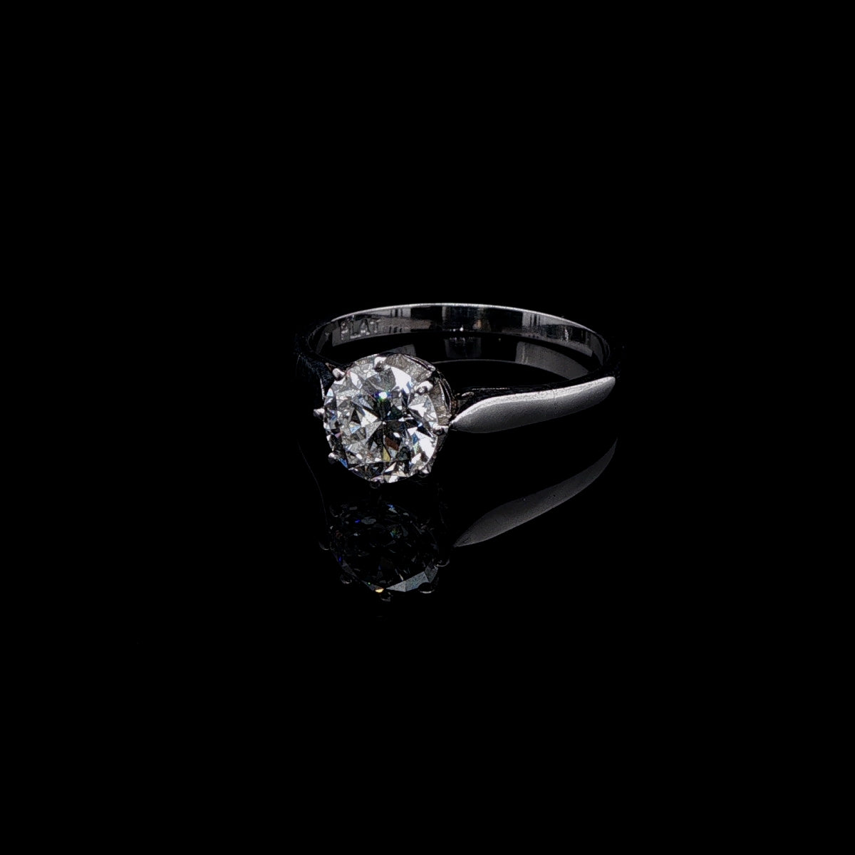 Platinum Old Cut 1.03ct  Diamond Solitaire Ring, Cut Circa 1890
