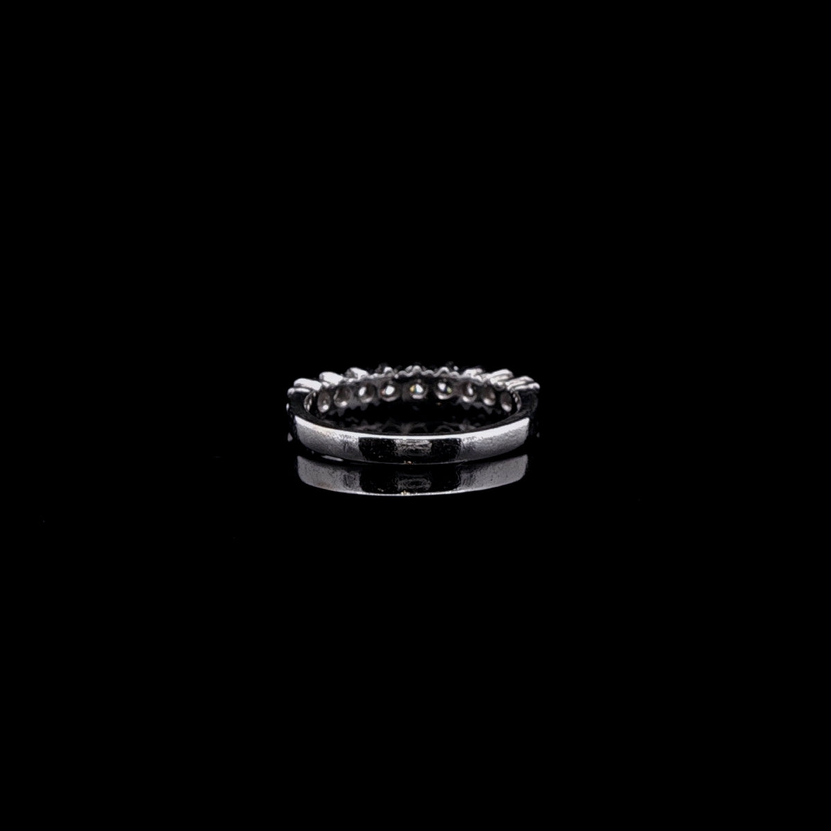 18ct White Gold Nine Stone Brilliant Cut Diamond Half Eternity Ring
