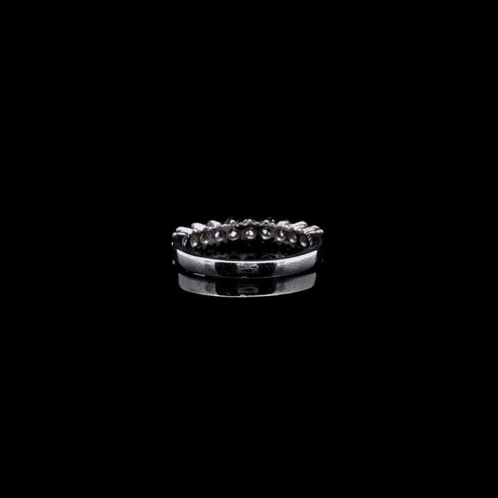 18ct White Gold Nine Stone Brilliant Cut Diamond Half Eternity Ring