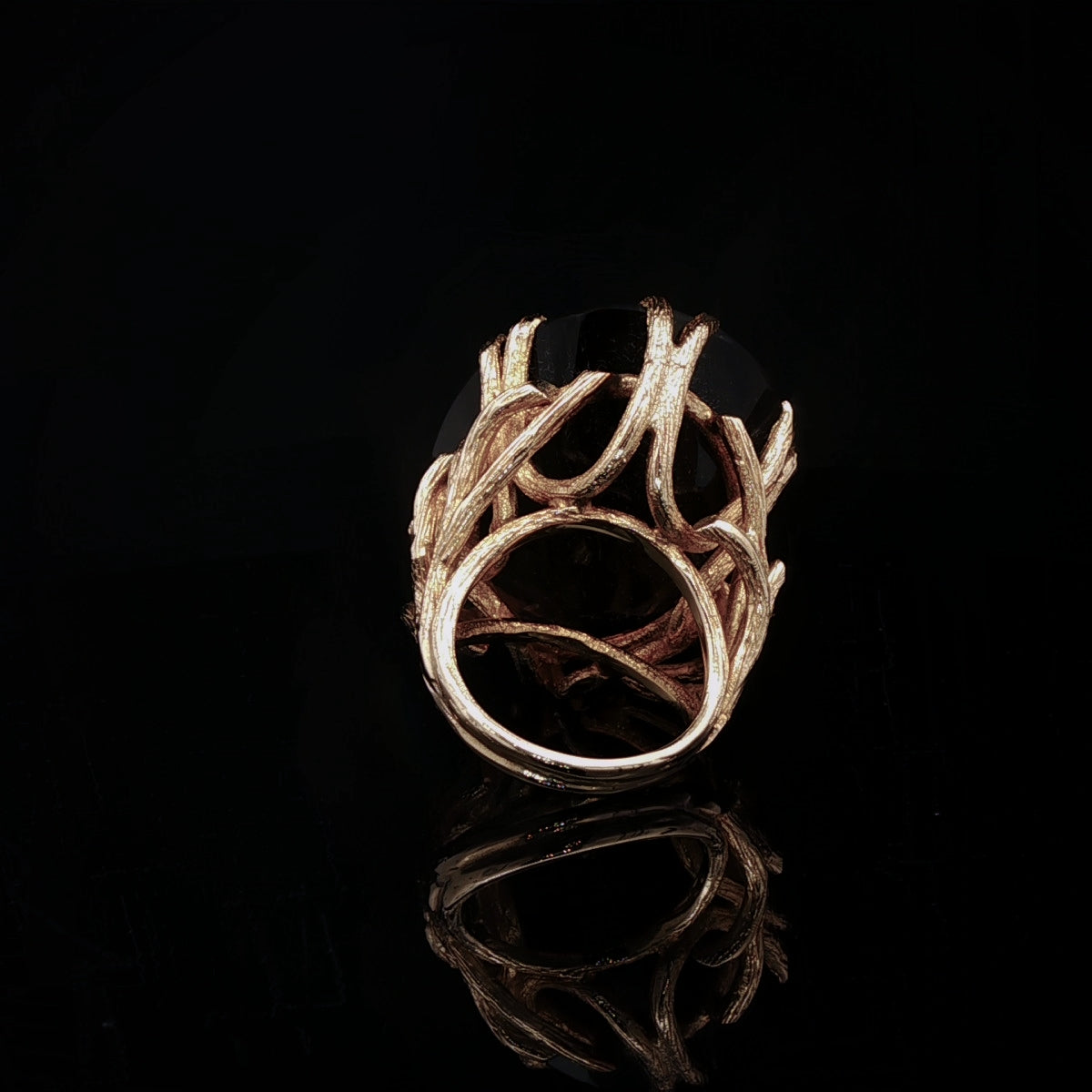 9ct Yellow Gold 35ct Smokey Quartz Cocktail Ring