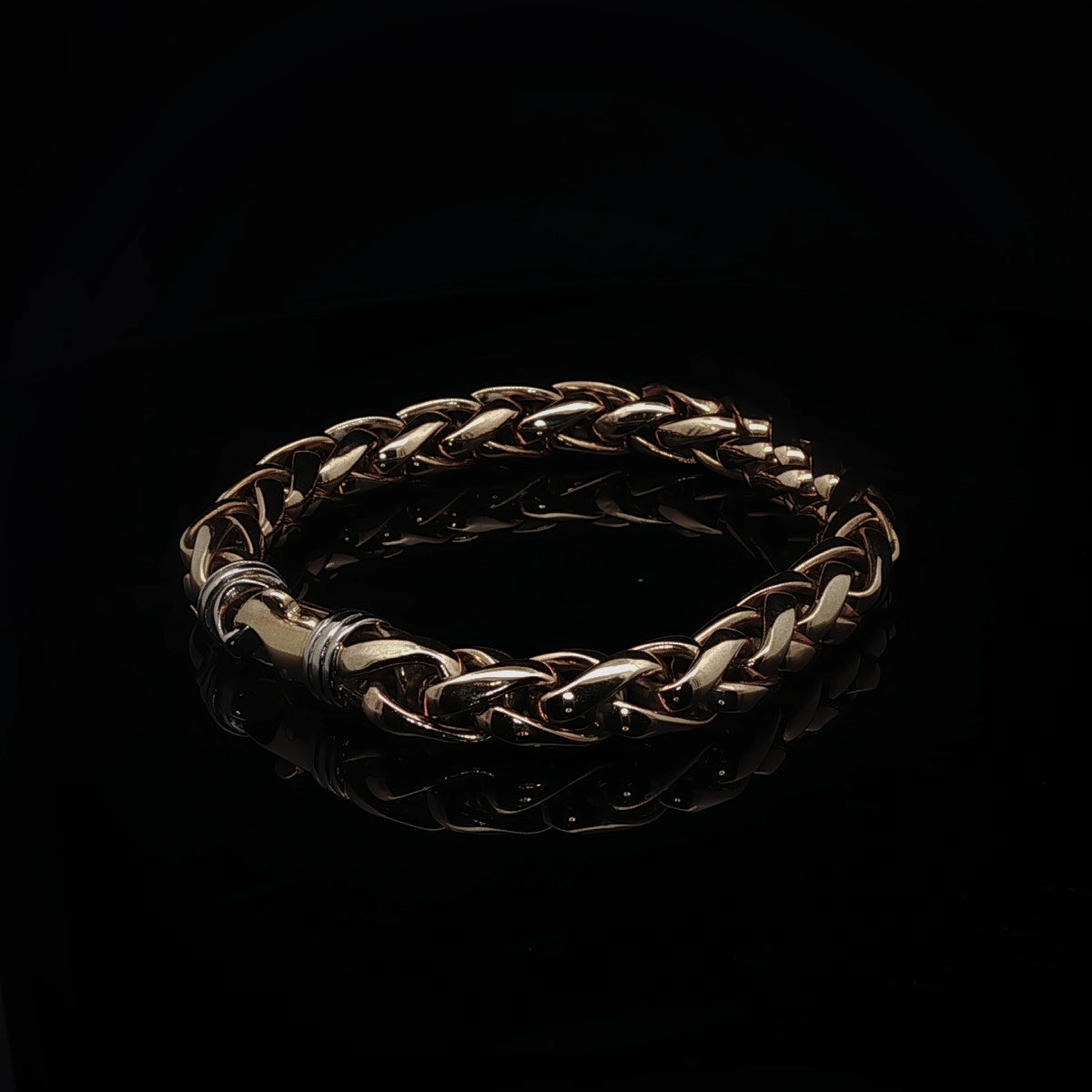 18ct Yellow Gold Fancy Link Bracelet, 16.7grams