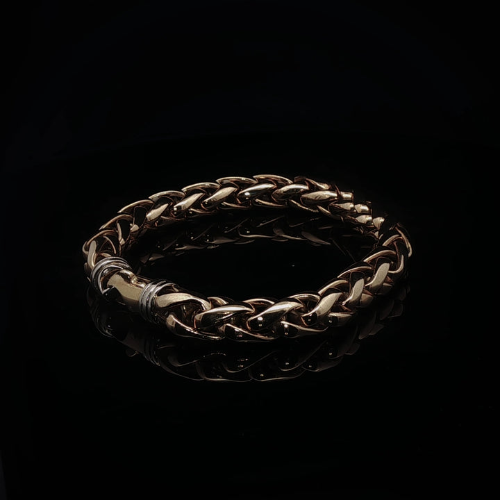 18ct Yellow Gold Fancy Link Bracelet, 16.7grams