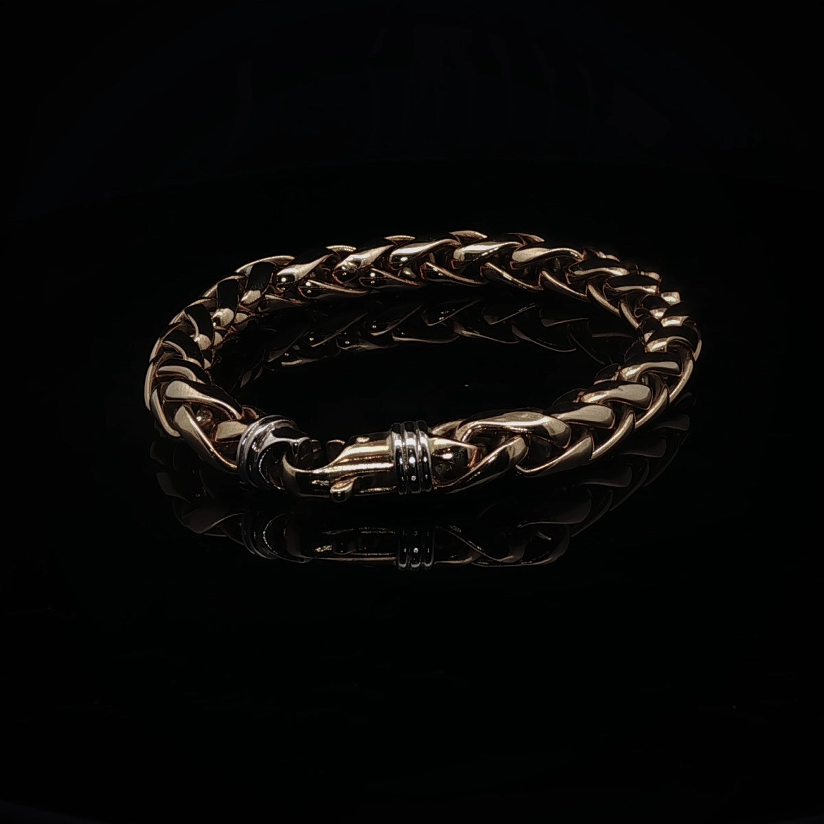 18ct Yellow Gold Fancy Link Bracelet, 16.7grams