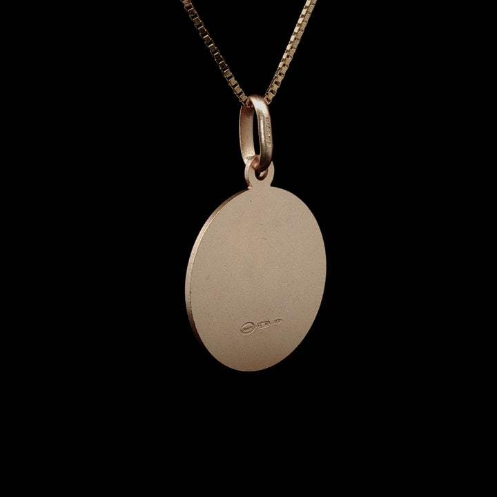 Vintage 9ct Yellow Gold St Christopher Medallion Pendant
