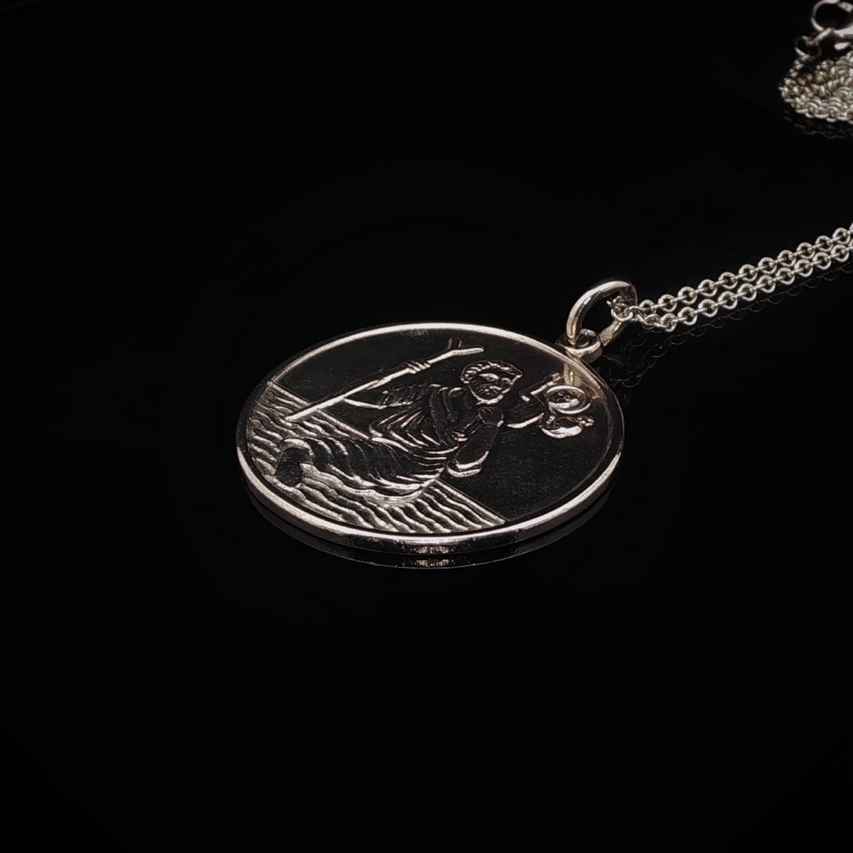 9ct Yellow Gold St Christopher Pendant, Hallmarked Birmingham 1960