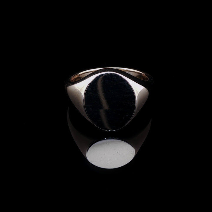 9ct Yellow Gold Oval Head Signet Ring ,10grams
