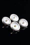 15ct Gold Round Pearl Cufflinks