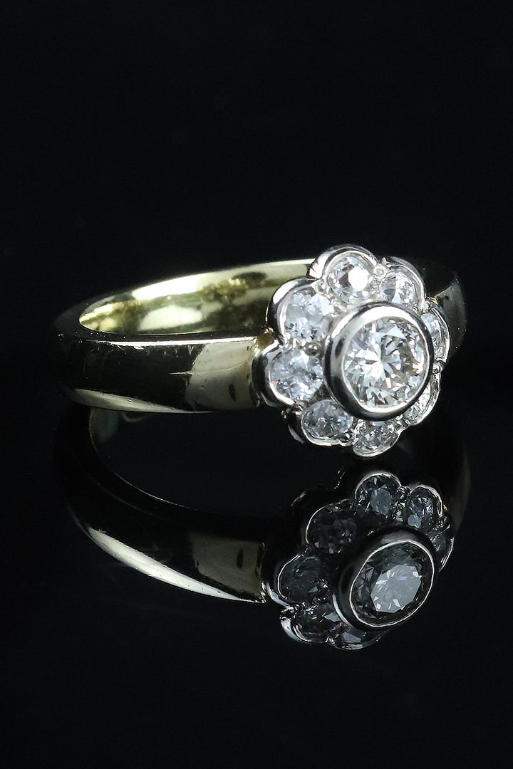 18ct Gold Diamond Cluster Ring