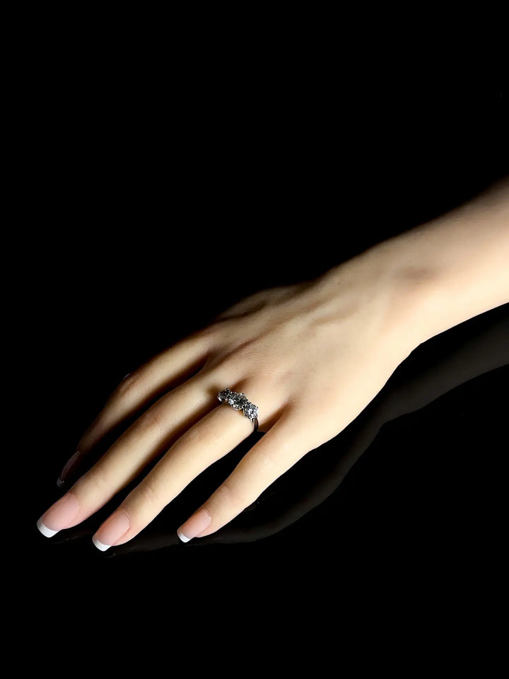 Platinum and 2.7ct Diamond Three Stone Ring