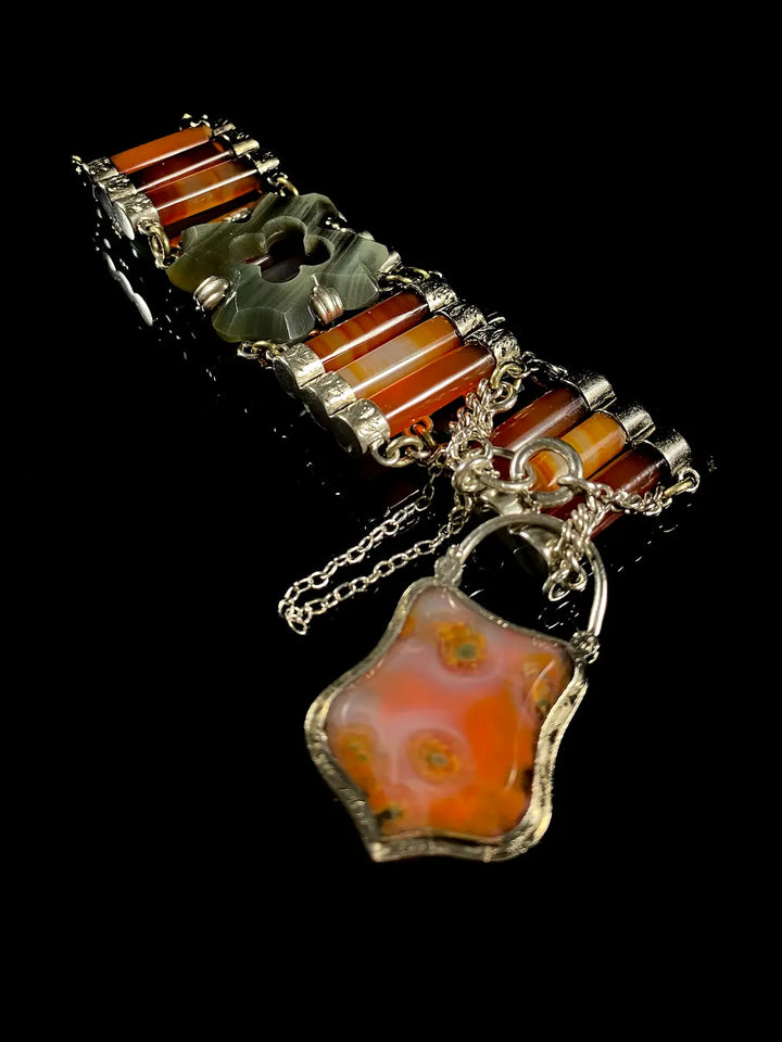 Scottish Agate Silver Bracelet