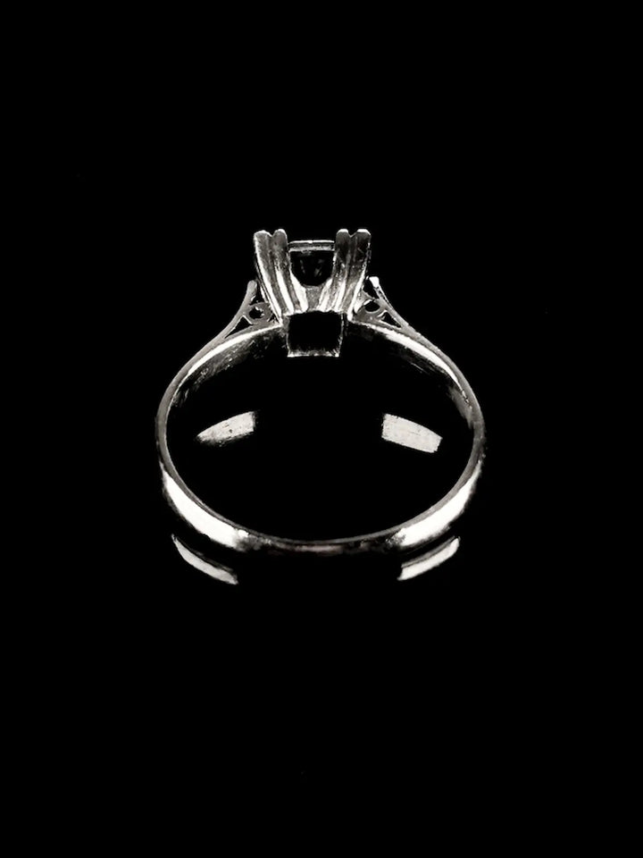 Platinum Square - Set Solitaire Diamond Ring