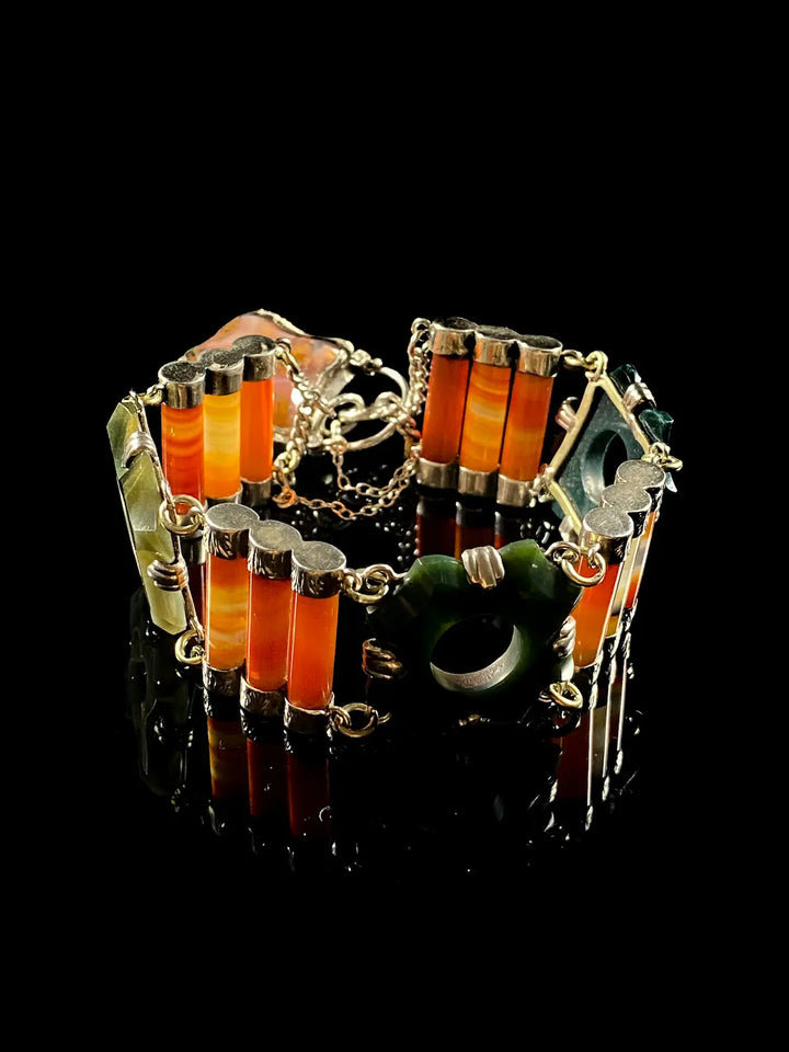 Scottish Agate Silver Bracelet