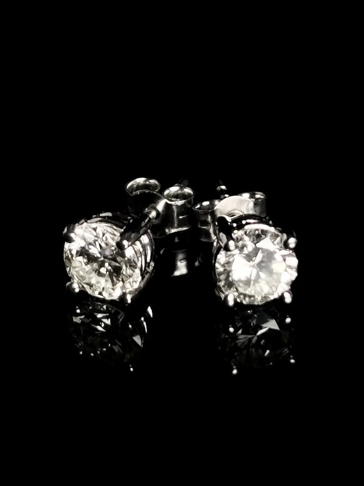 Platinum 1.50ct Brilliant Cut Diamond Stud Earrings