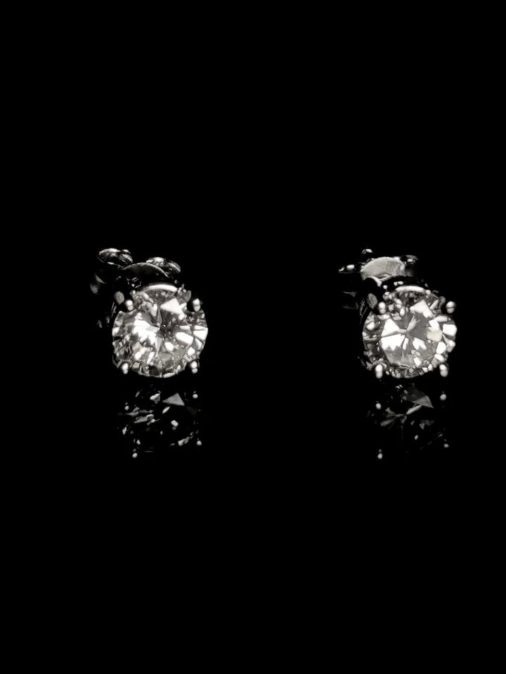 Platinum 1.50ct Brilliant Cut Diamond Stud Earrings
