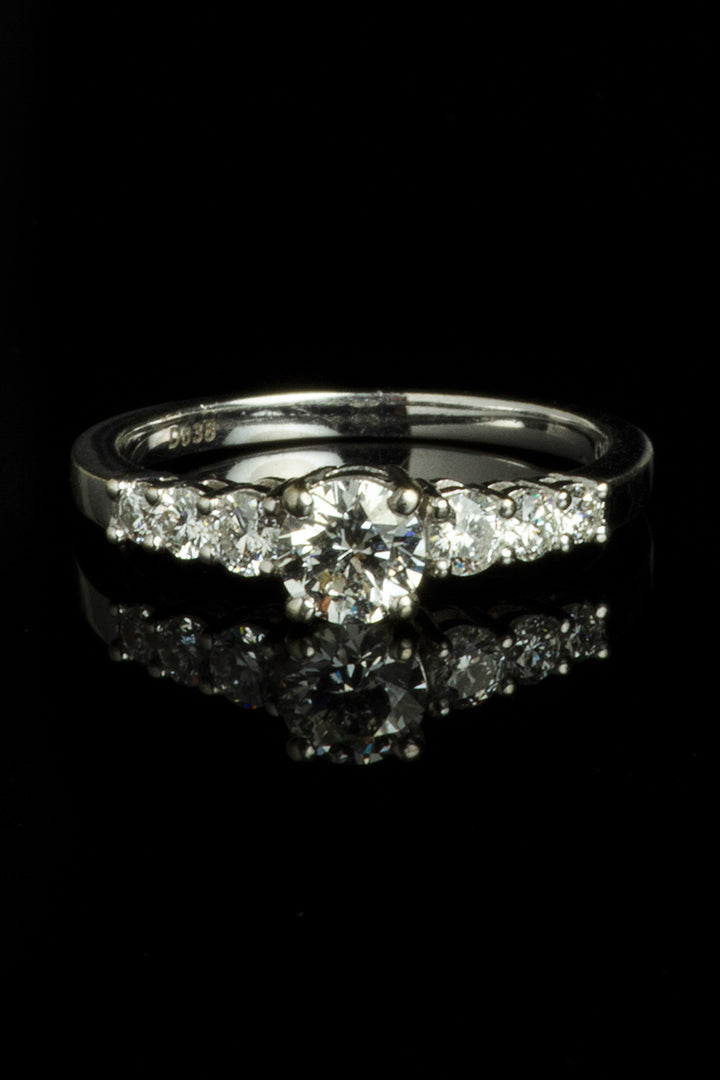 18ct White Gold Seven Stone Diamond Ring