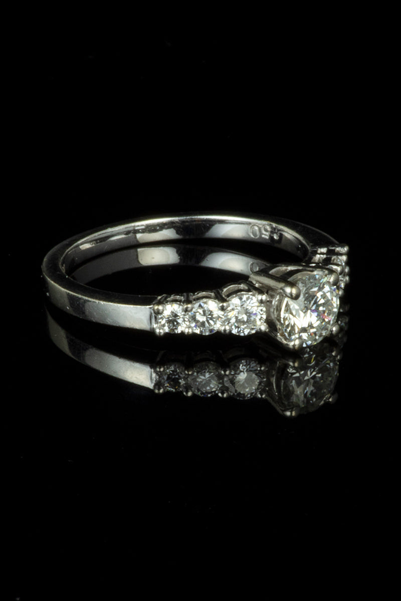 18ct White Gold Seven Stone Diamond Ring