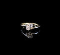 18ct Gold Two Stone Old Cut Diamond Twist Ring