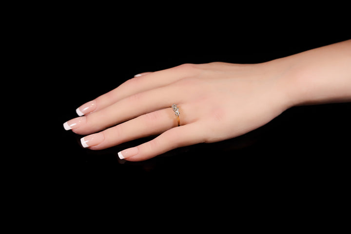 18ct Gold and Platinum Three Stone Diamond Ring