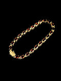 Vintage 9ct Yellow Gold Stone-Set Garnet Bracelet