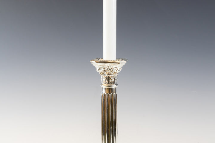 Pair of sterling silver candlesticks