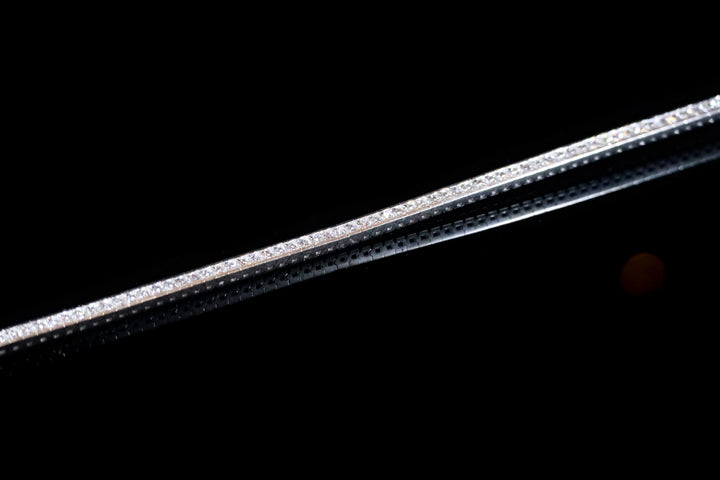 18ct White Gold Diamond Channel Set Line Bracelet