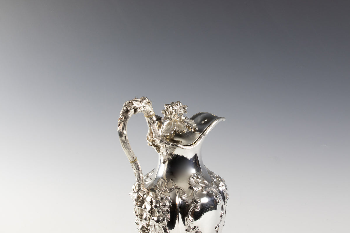 Antique sterling silver claret jug by Reily & Storer