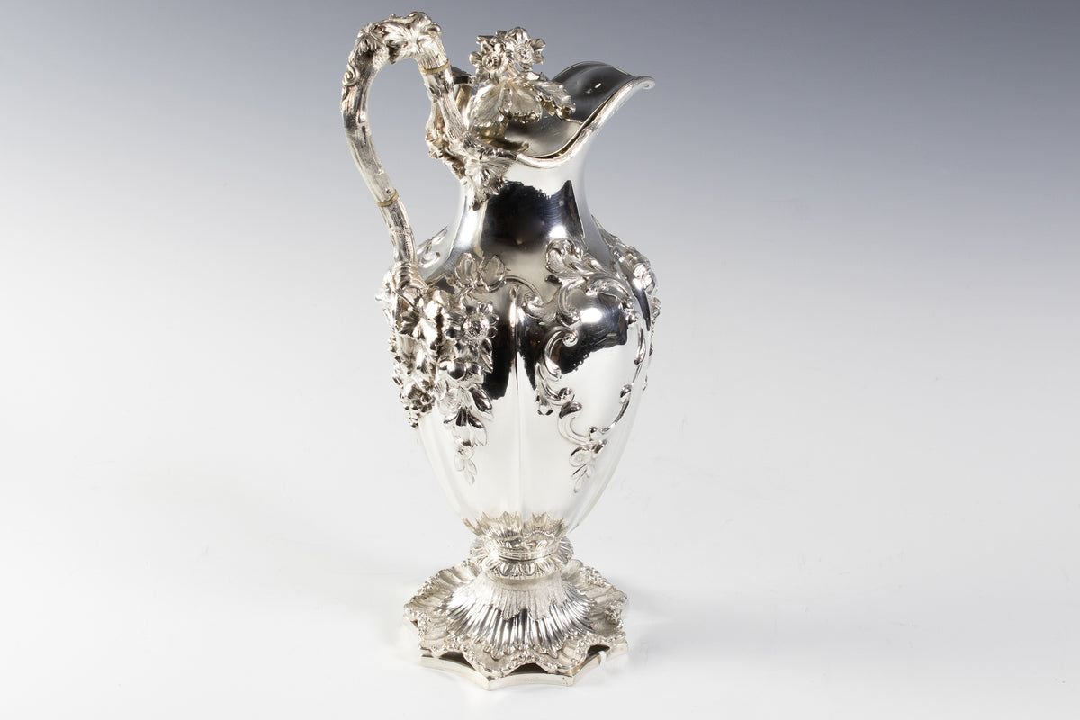 Antique sterling silver claret jug by Reily & Storer