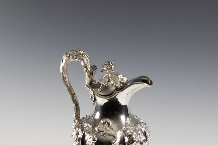 Antique sterling silver claret jug by Reily & Storer