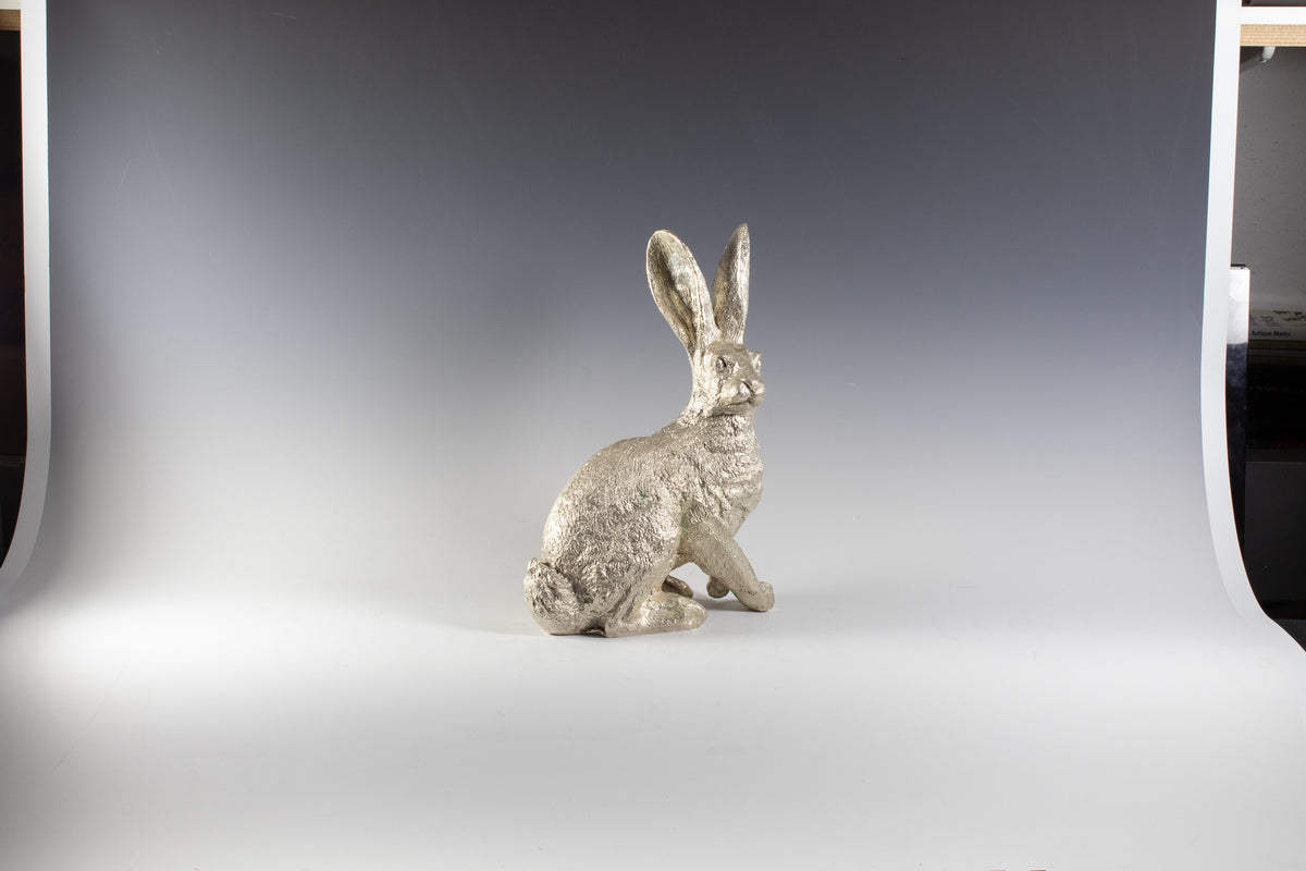 Silver plate hare