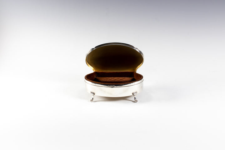Antique sterling silver jewellery box