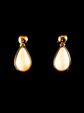 Vintage 18ct Yellow Gold Mabé Pearl Drop Earrings