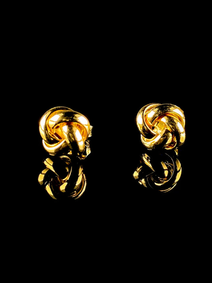 Vintage 18ct Yellow Gold Knot Stud Earrings