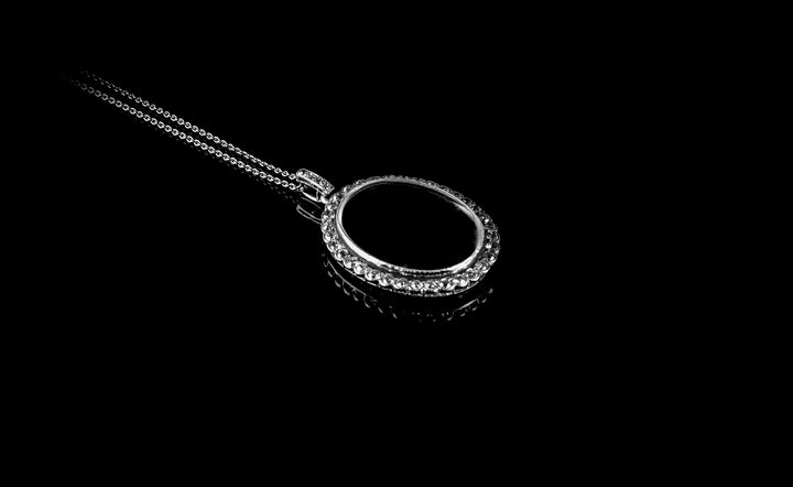 Platinum and Diamond Picture Pendant Necklace