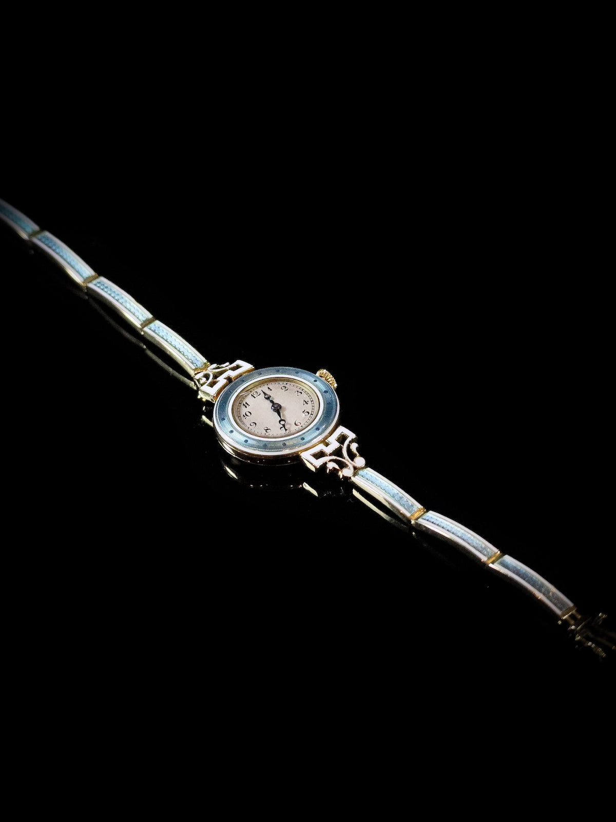 Antique 18ct Yellow Gold and Enamel Zenith Manual Watch
