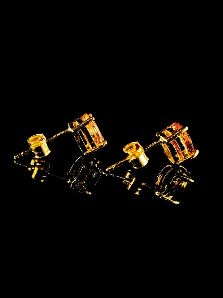 18ct Gold Yellow Topaz Stud Earrings, 1.85ct