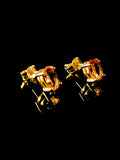 18ct Gold Yellow Topaz Stud Earrings, 1.85ct