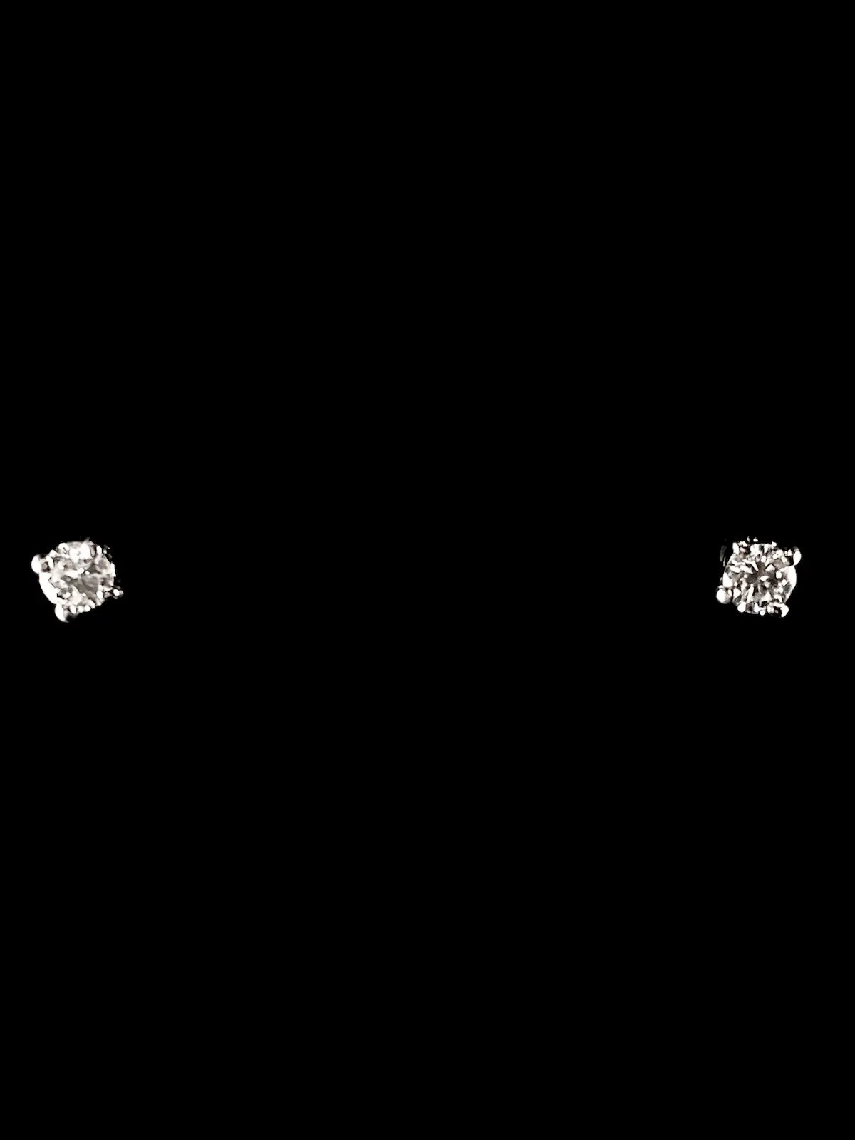18ct Gold Single Stone Diamond Stud Earrings, 0.40ct