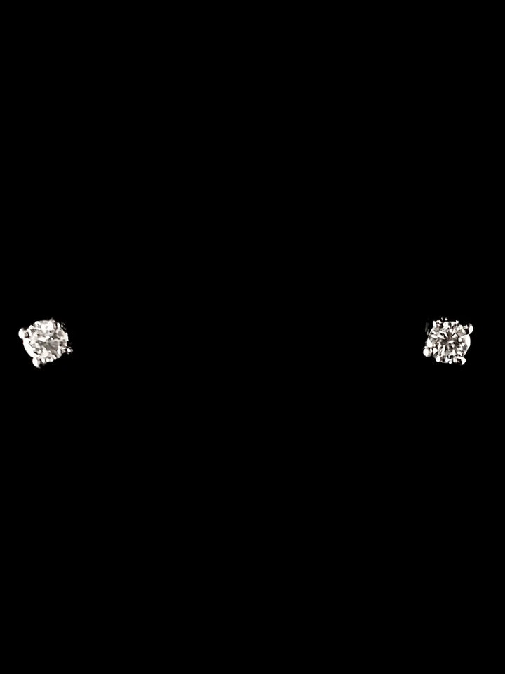 18ct Gold Single Stone Diamond Stud Earrings, 0.40ct
