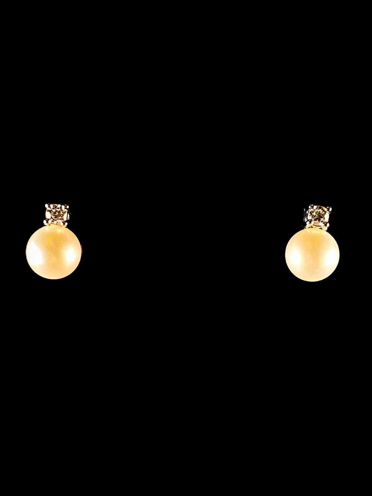 18ct White Gold Pearl and Diamond Earrings, 0.16ct