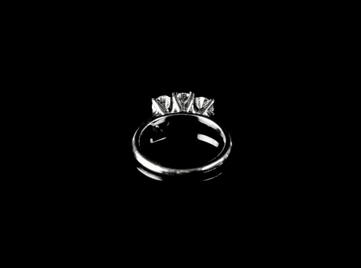 18ct White Gold Three Stone 1.00ct Diamond Ring