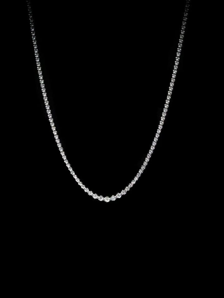 18ct White Gold 3.06ct Diamond Line Necklet