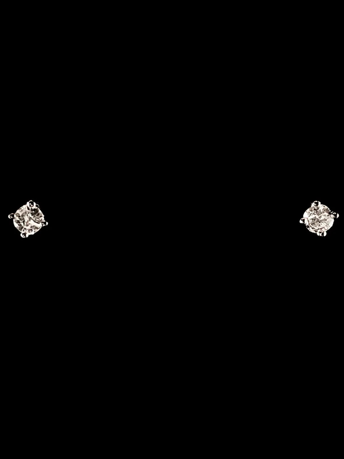18ct White Gold Single Stone Diamond Stud Earrings, 0.40ct