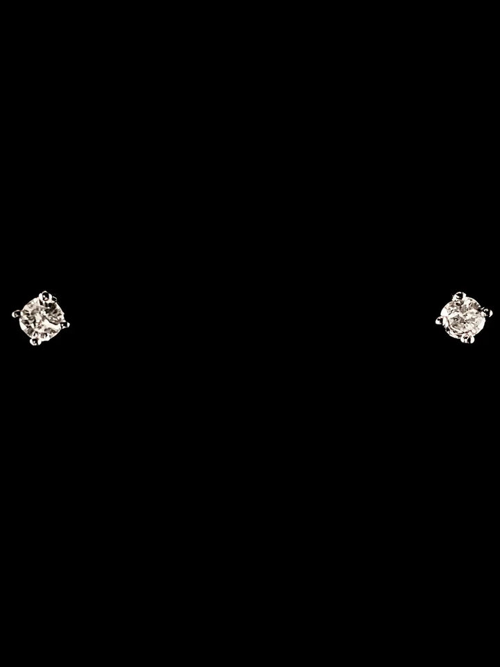 18ct White Gold Single Stone Diamond Stud Earrings, 0.40ct