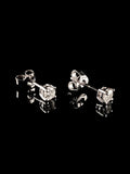 18ct White Gold Single Stone Diamond Stud Earrings, 0.40ct