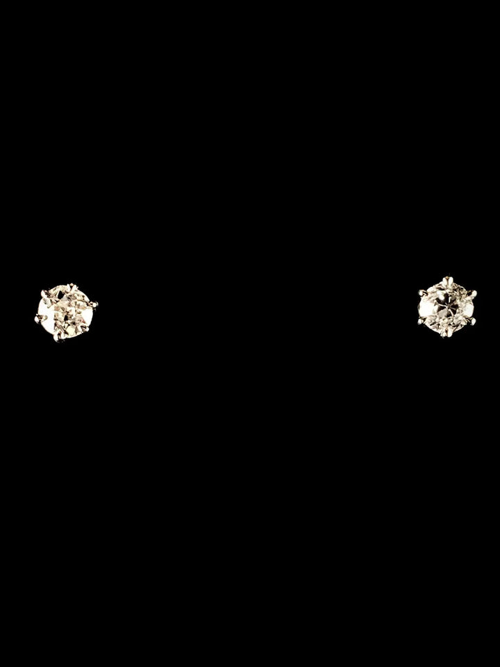 18ct White Gold Single Stone Diamond Stud Earrings, 1.05ct