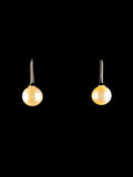 18ct White Gold Freshwater Pearl Hook Earrings, 10-10.5mm