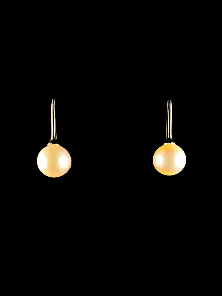 18ct White Gold Freshwater Pearl Hook Earrings, 10-10.5mm