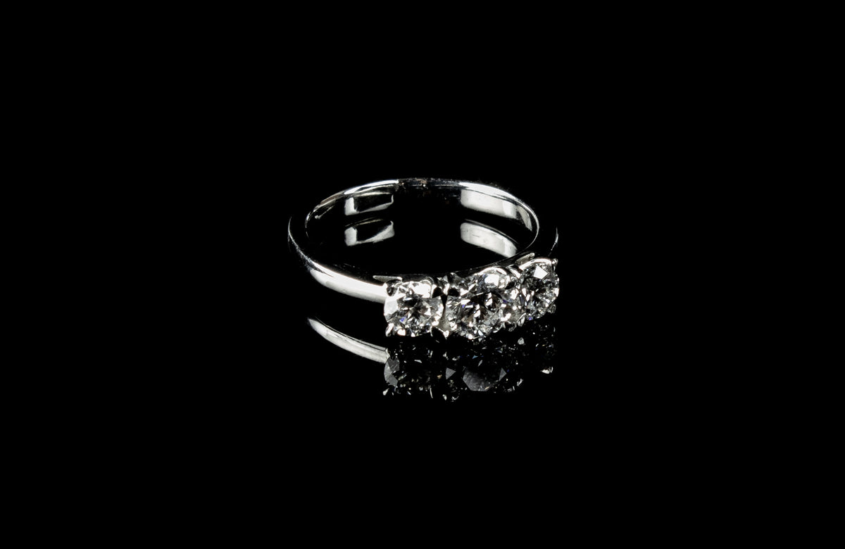 Platinum Three Stone Diamond Ring